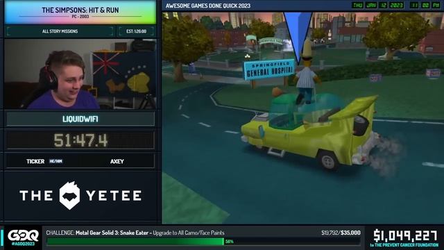The Simpsons: Hit & Run by LiquidWiFi in 1:25:10 - Awesome Games Done Quick 2023 смотреть онлайн