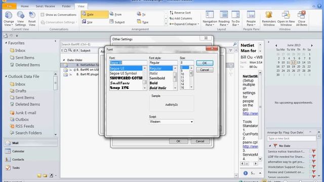 How to change the font size of the Outlook Inbox pane смотреть онлайн
