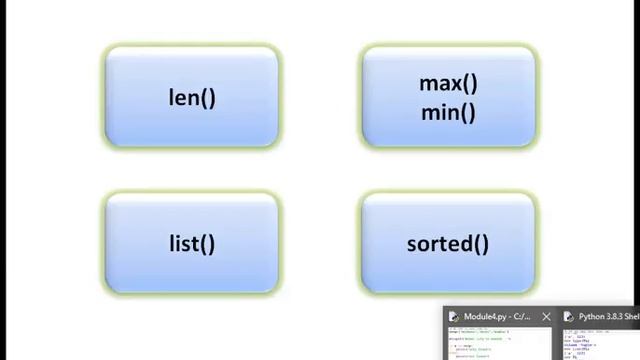 Python. List 'in' operator, len, max,min, list(), sorted, append,extend ,count, index. Module4 Part смотреть онлайн