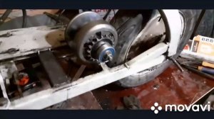 Установка вариатора на мопед с двиготелем от мотоблока. Часть 2