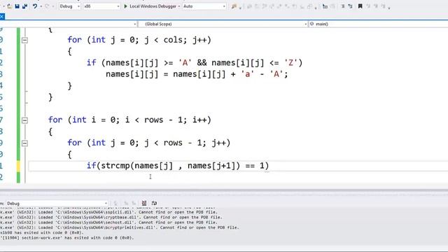 2D arrays -3 sort names pb 8-2 смотреть онлайн