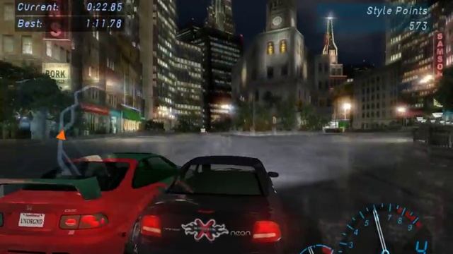 Need For Speed Underground Gameplay (PC) Lap Knockout смотреть онлайн