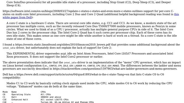 Why are some Intel family 6 CPU models (Core 2, Pentium M) not supported by intel_idle? смотреть онлайн