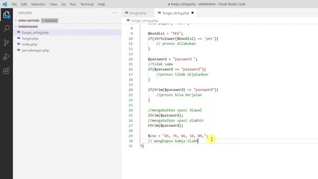 #9 - Pemrograman Web - Operasi String PHP смотреть онлайн