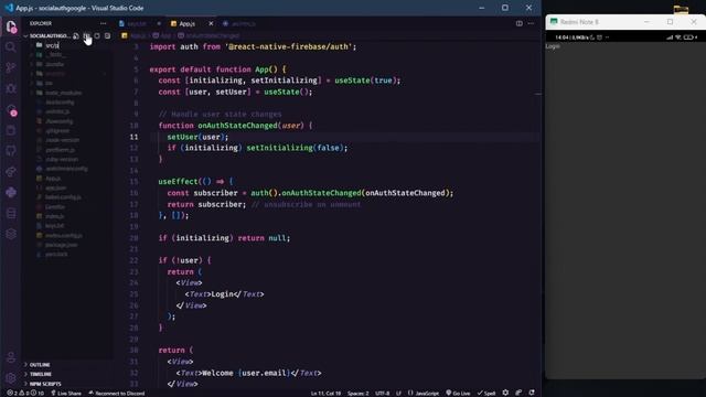 Criando autenticação "entrar com o Google/Login with Google" no React Native usando o Firebase смотреть онлайн