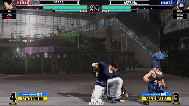 KOF XV ? Shermie Asesina (Leona/Athena/Shermie) vs Perro (Shingo/Kim/Sylvie) ? Steam смотреть онлайн