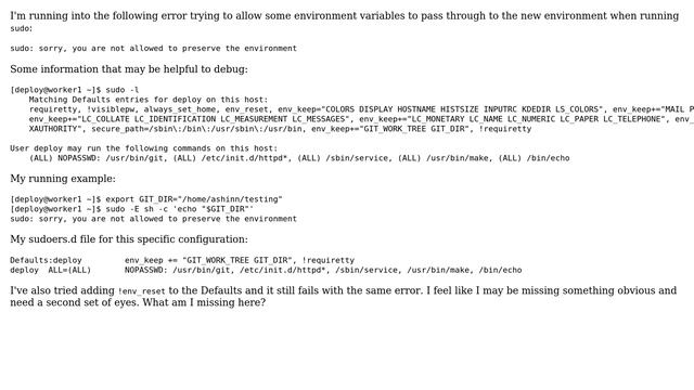 How to allow user to preserve environment with sudo? (2 Solutions!!) смотреть онлайн