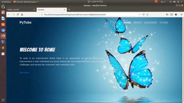 05. Navigation Bar With Full Screen, Sticky header in scroll . Image Text Design смотреть онлайн