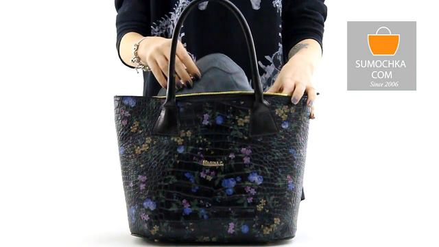 Сумка Marina Creazioni 3548 PER0760 croc black смотреть онлайн