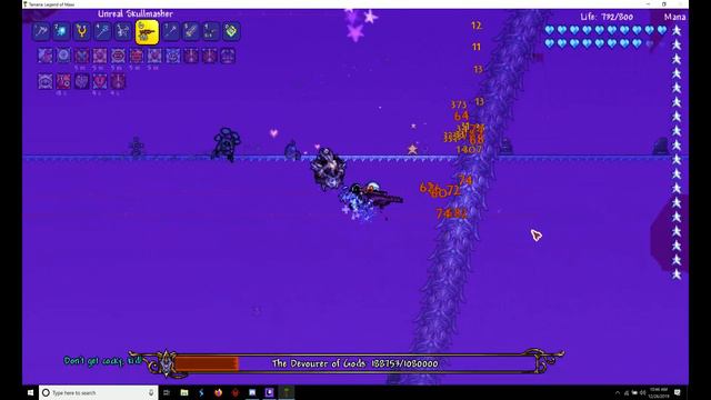 Terraria -Calamity Mod- Devourer of Gods Expert Battle смотреть онлайн