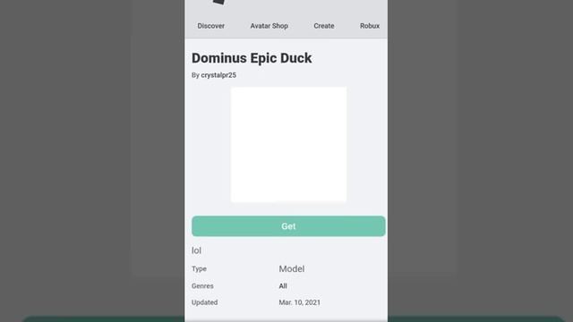 New Hat! Roblox Epic Duck Dominus! For 100,000 ROBUX! (Original By Light Saber) смотреть онлайн