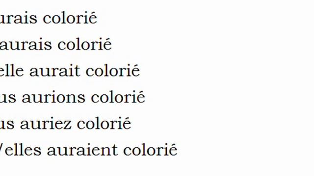 Изучение французского языка = Спряжение глаголов = Colorier смотреть онлайн