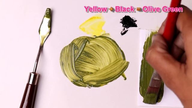 How To Make Olive Green Color - Mix Acrylic Colors смотреть онлайн