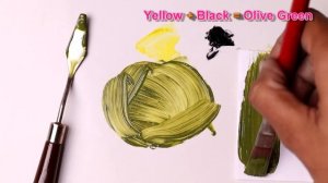 How To Make Olive Green Color - Mix Acrylic Colors