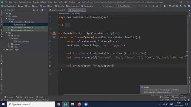 List View - Kotlin | Android | Android Studio Tutorial - Quick + Easy смотреть онлайн