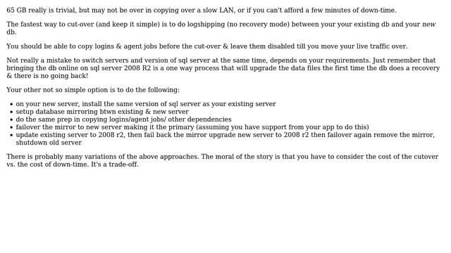 Fastest way to move a SQL Server database between systems and SQL Server versions? смотреть онлайн