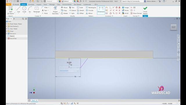 Autodesk Inventor | Tutorial for Beginners | Exercise 1 смотреть онлайн