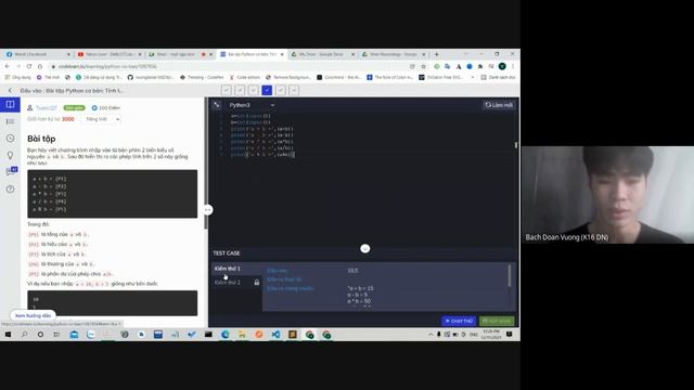 #0 - Python Cơ Bản / Test case смотреть онлайн