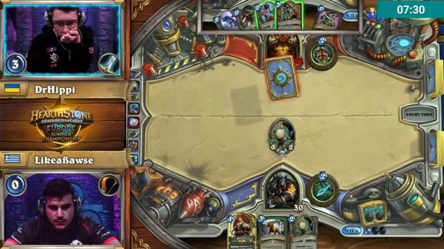 Like a Bawse vs DrHippi Hearthstone Europe Summer Championship Round 4 part 1/2 смотреть онлайн