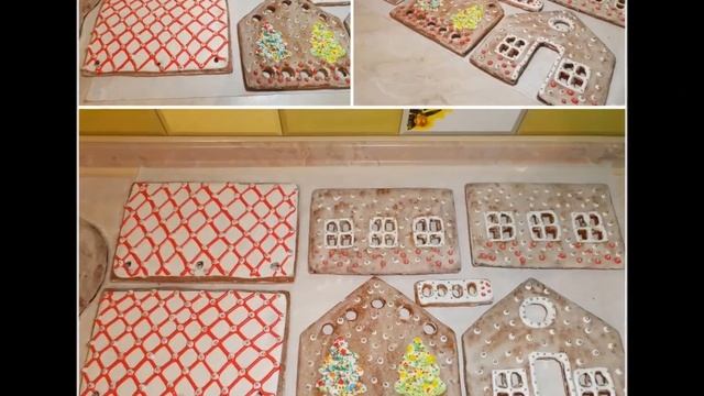 Пряничный новогодний домик-шкатулка.