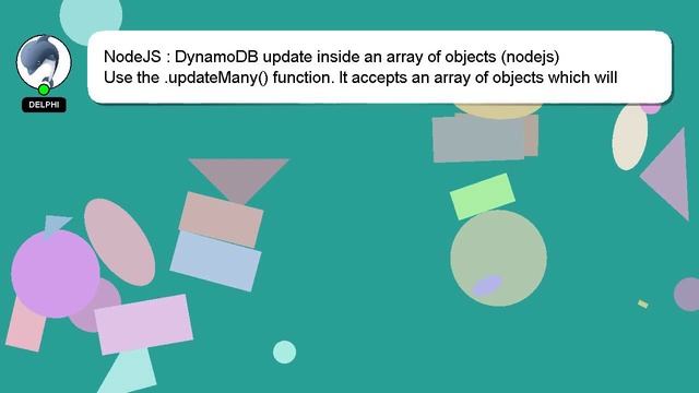 NodeJS : DynamoDB update inside an array of objects (nodejs) смотреть онлайн