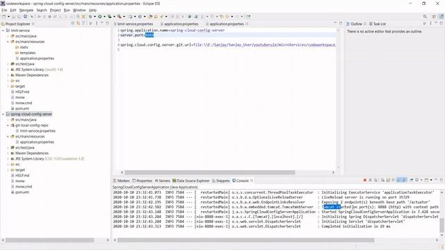 Step06 : Connect Spring cloud config server to local git repository смотреть онлайн
