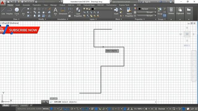 EXPLODE/TOOLS MODIFY/PERINTAH DASAR AUTOCAD смотреть онлайн