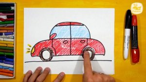 Как нарисовать МАШИНКУ - уроки рисования для детей от РыбаКит