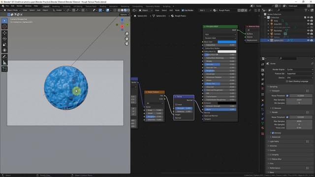 Blender Material - Rough Plastic Texture with Grainy Surface смотреть онлайн