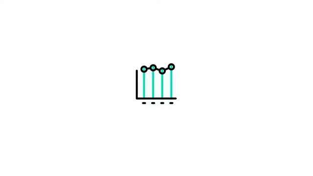 Line chart icon Lottie JSON animation смотреть онлайн