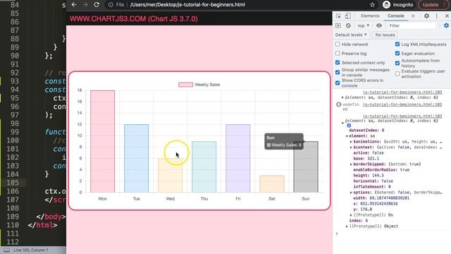 How to Highlight Bar Onclick in Chart JS смотреть онлайн
