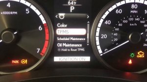 2016 Lexus NX200T (TPMS) reset ￼
