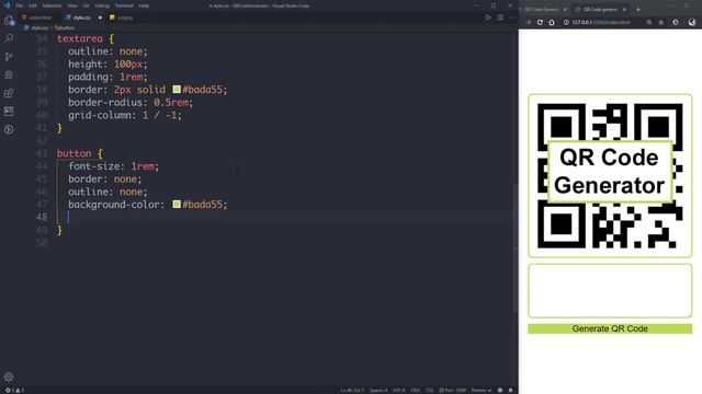 #4 QR Code generator app in 15 mins | HTML CSS and JavaScript смотреть онлайн