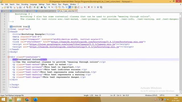 Bootstrap Text And Background Colors | Bootstrap 3/4/5 | Example And Tutorial #4(Part1) - Gujarati смотреть онлайн