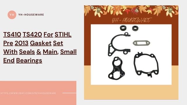 TS410 TS420 For STIHL Pre 2013 Gasket Set With Seals & Main, Small End Bearings смотреть онлайн