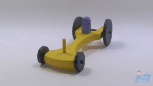 Машинка на резиномоторе своими руками! Резиномотор это просто!