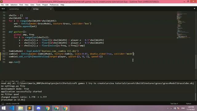 Ursina engine for beginners(SmoothFollow function) смотреть онлайн