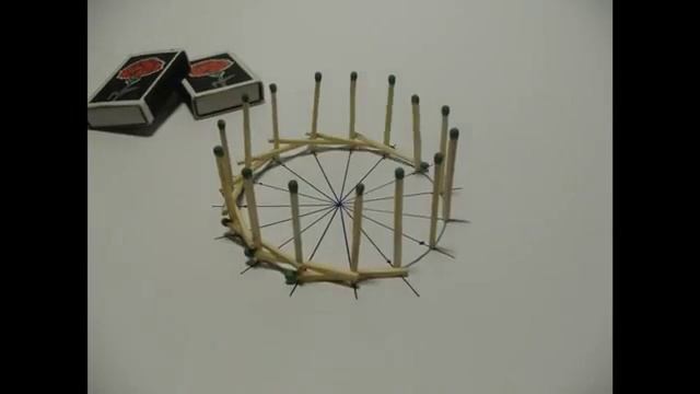Схемы поделок , поделки из спичек , колесо из спичек без клея смотреть онлайн