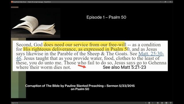 Monitor Preaching on Psalm 50. Ep 1. How Salvation Conditions Reworded to Fit Paul & Erase Problems смотреть онлайн