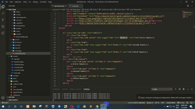 Laravel Active Tab Bootstrap 4 | Bootstrap 3 смотреть онлайн