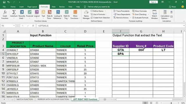 How to use the LEFT, RIGHT and MID Functions in Excel смотреть онлайн