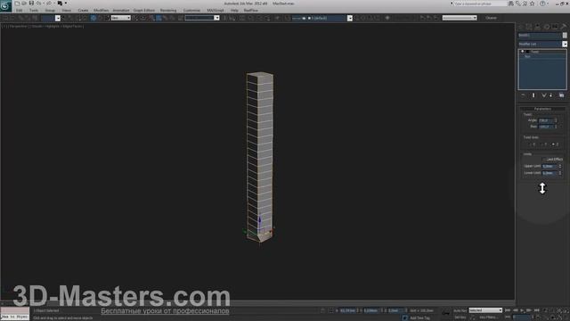Модификатор Twist. Скручивание в 3D Max смотреть онлайн