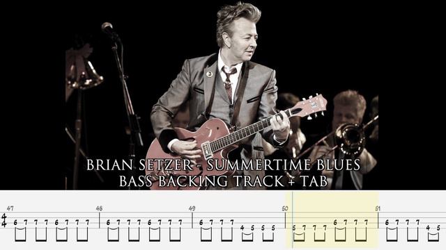 BRIAN SETZER - Summertime Blues [BASSLESS BACKING TRACK + TAB] смотреть онлайн