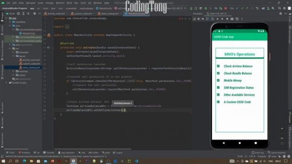 Make USSD code App | run USSD Codes and display  results | A complete guide tutorial for ussd app