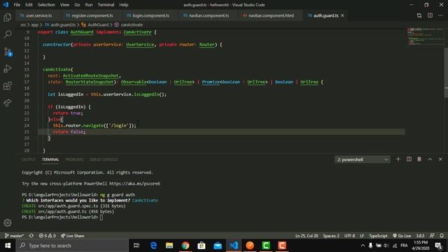 24# Authorization & Route Guards - The Basics | Get Started With Angular 9 in Arabic смотреть онлайн