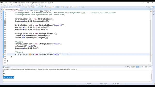StringBuilder and Its Useful method in 12 Minutes | Java Tutoria; смотреть онлайн