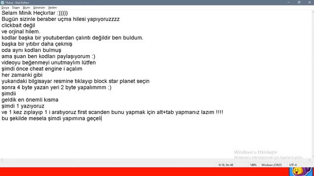 Block Star Planet Fly Hack / Uçma Hilesi Yapımı 😱(Cheat Engine) смотреть онлайн