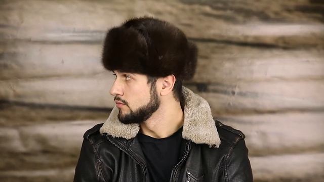 Интернет-магазин меховых шапок. Ушанка комбинированная из меха ондатры и кожи. смотреть онлайн