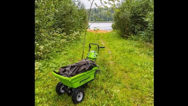 Cамоходная тележка Greenworks 40V G40GC - опыт использования, - такого вам никто не расскажет! смотреть онлайн