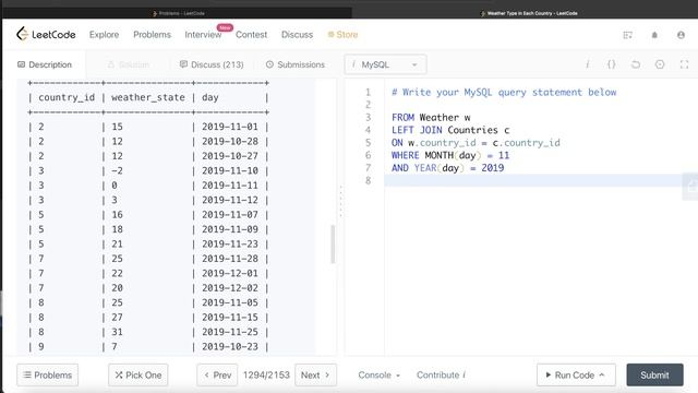 LeetCode 1294 Interview SQL Question with Detailed Explanation | Practice SQL смотреть онлайн